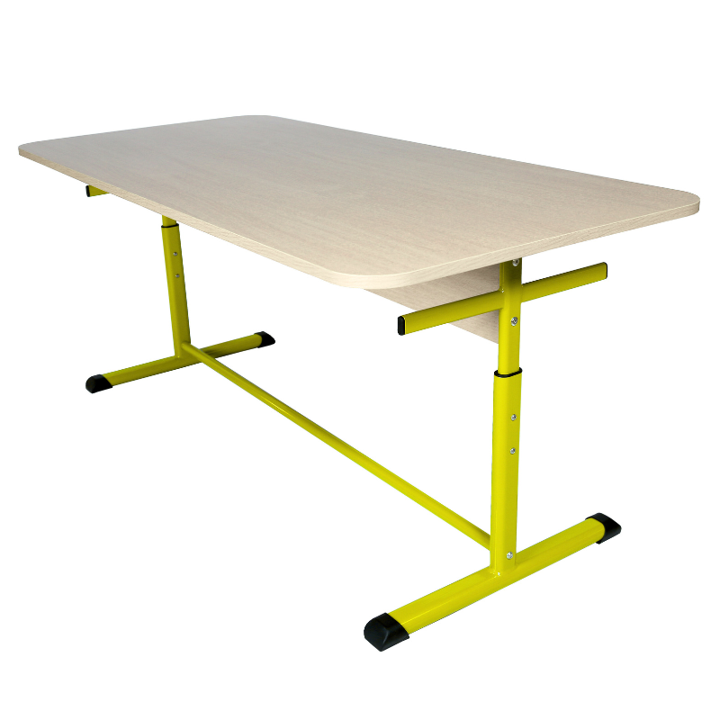 4-місний стіл для їдальні, регульований на ростові групи №4-6, каркас - плоскоовальна металева труба, АЛМАНТ, 1200х700х640-760 мм.